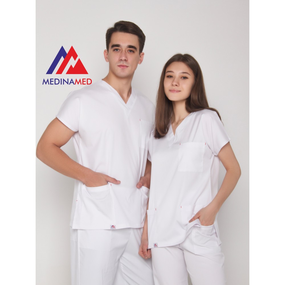 Костюм белый из стреч ткани (Турция)